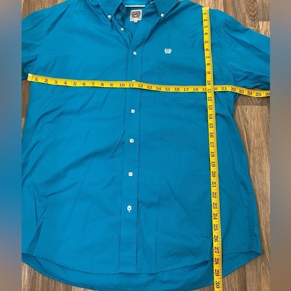 CINCH Western teal button down Mens size M - Picture 5 of 6